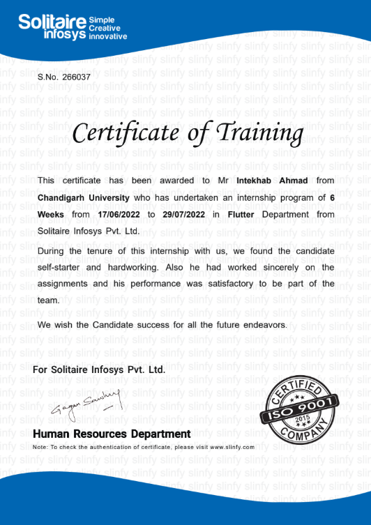 Flutter Development Training